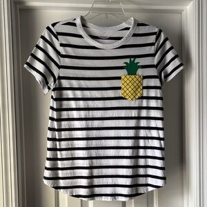 Old Navy Striped Tee with Pineapple Graphic